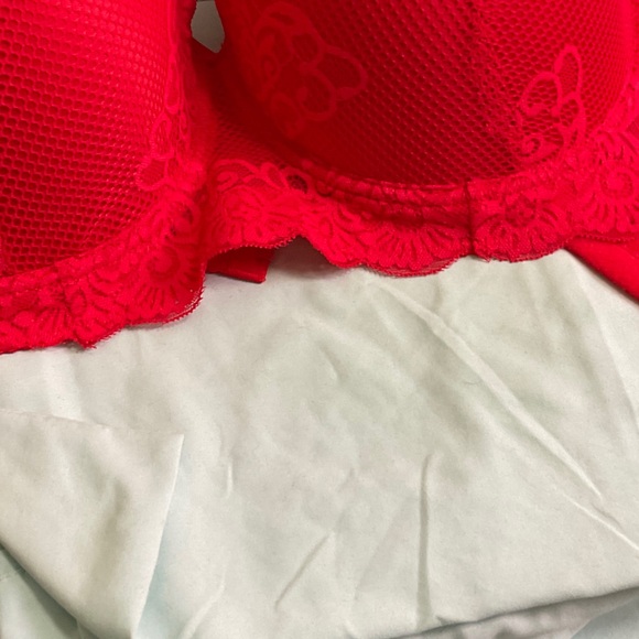 Vibrant Red Lace Underwire Bra - Picture 6 of 6